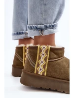 Kožené Semišové Sněhule Dámské Zelené Vebissat