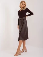 EM SD sukně B9326.64 tmavě hnědá