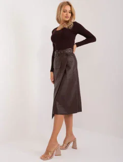 EM SD sukně B9326.64 tmavě hnědá