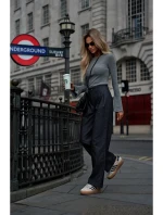 M799 Kalhoty se širokými nohavicemi - grafitové