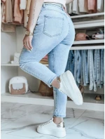 Dámské džínové kalhoty slim fit srdíčkového střihu s páskem SPARKYS blue FashionStreet UY2425