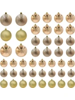 DEKORATIVNÍ PLASTOVÉ CETKY BEZPEČNÉ 46KS SLÍDA MĚĎ