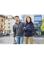 Daiber JN 839 Prac. mikina z bio bavlny, kapuce, "1/4" zip 02.0839 navy
