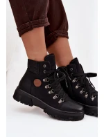 Zateplené dámské trepky na platformě černé Zaraine