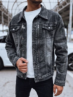 Pánská džínová bunda, černá, FashionStreet TX4702