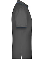 Daiber JN 728 Pánské piqué polo s kontrastní légou 02.0728 graphite/aqua Daiber JN 728 Pánské piqué polo s kontrastní légou 02.0728 graphite/aqua