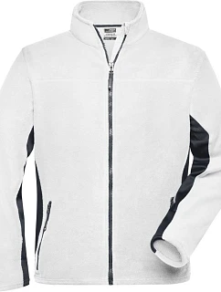 Daiber JN 842 Pánská pracovní mikrofleecová bunda - Strong 02.0842 white/carbon