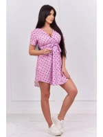 Tečkované šaty fialové
