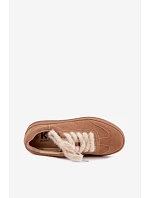 Semišové tenisky s kožíškovým šněrováním Kobbo 79655 Camel Semišové tenisky s kožíškovým šněrováním Kobbo 79655 Camel