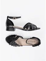 Krásné dámské  sandály černé Obcas