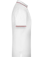 Daiber JN 728 Pánské piqué polo s kontrastní légou 02.0728 white/red