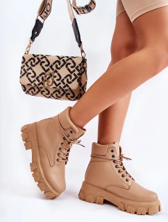 Dámské boty teplé turistické boty Béžové Flavin