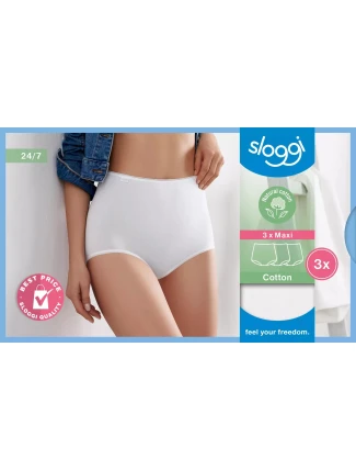sloggi 24/7 Cotton Maxi C3P - WHITE - SLOGGI WHITE - SLOGGI