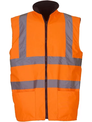 Yoko HV 008F Hi-Vis Oboustranná Fleecová Vesta 79.008F hi vis orange