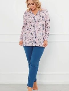 Italská móda Lacenta long r. long sp. color:print/jeans