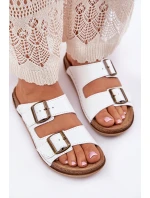 Dámské Kožené Pantofle S Průhledy Inblu AA0002KU Bílé