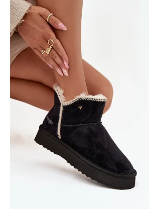 Dámské sněhule Wrangler na platformě – černé Dámské sněhule Wrangler na platformě – černé