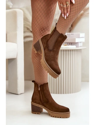 Boty na podpatku model 199293 Step in style Boty na podpatku model 199293 Step in style