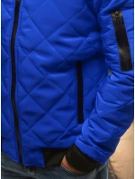 Pánská prošívaná bunda bomber modrá TX2214