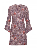 M877 Šaty s potiskem a širokými manžetami - model 2