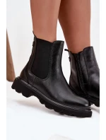 Dámské kotníkové boty – černé Rivelia, zateplené se zipem