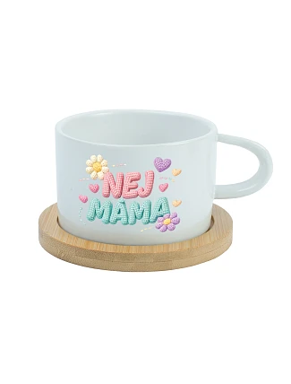 NEJ MÁMA - bílý hrníček makronka 200 ml NEJ MÁMA - bílý hrníček makronka 200 ml