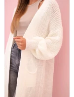 Svetr dlouhý kardigan ecru