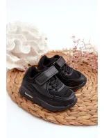 Dětské tenisky na suchý zip černé Krissandra