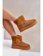 Sněhule na platformě s kožíškem Big Star OO274A106 Camel Sněhule na platformě s kožíškem Big Star OO274A106 Camel