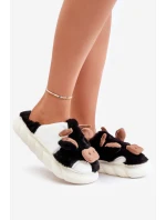 Dámské černé kožené pantofle krávy Remiola Dámské černé kožené pantofle krávy Remiola