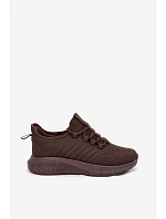 Lehké sportovní slip-on boty dámské textilní Big Star UU274055 Čokoládové Lehké sportovní slip-on boty dámské textilní Big Star UU274055 Čokoládové