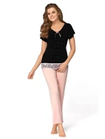 Pyžamo Iris Black and Powder Pink - Babella Pyžamo Iris Black and Powder Pink - Babella