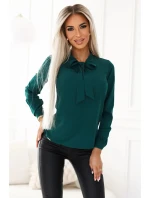 Dámská halenka 140-24 Tmavě zelená - Numoco Dámská halenka 140-24 Tmavě zelená - Numoco