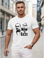 Pánské klasické bavlněné tričko s potiskem FashionStreet NX5145R
