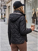 Dámská přechodná bunda s kapucí, černá, FashionStreet TY5773 Dámská přechodná bunda s kapucí, černá, FashionStreet TY5773