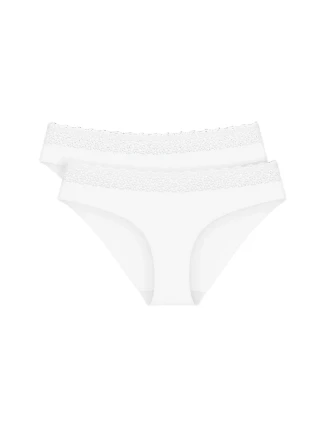 Dámské kalhotky Feel of Modal Tai 2P - WHITE - bílé 0003 - TRIUMPH Dámské kalhotky Feel of Modal Tai 2P - WHITE - bílé 0003 - TRIUMPH