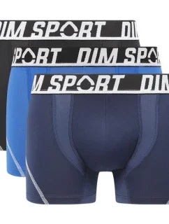 Pánské sportovní boxerky 3 ks DIM SPORT MICROFIBRE BOXER 3x - DIM SPORT - černá