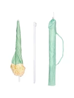 PLÁŽOVÝ A ZAHRADNÍ SLUNEČNÍK SE STŘAPCI 174 CM ZELENÝ