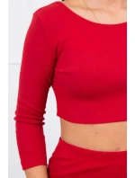 Souprava halenky a sukně červená