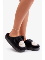 Teplé Kožešinové Pantofle Dámské Černé Jozelinetta