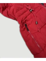 Tmavě modro-červená oboustranná dámská bunda pro přechodné období J Style (16M9159-215)