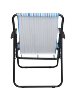 TURISTICKÉ SEDADLO S OPĚRKOU 52x44x75CM SKLÁDACÍ MODRÁ LINIE