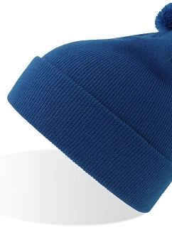 Atlantis Headwear Kid Wind-S Pompom Dětská pletená čepice s bambulí 33.0313 royal