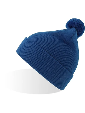 Atlantis Headwear Kid Wind-S Pompom Dětská pletená čepice s bambulí 33.0313 royal