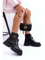 Dámské boty Workery s ozdobou černou Toye