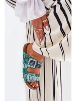 Dámské Pantofle S Přezkami A Briliantem S.Barski RB51-006 Zelené Dámské Pantofle S Přezkami A Briliantem S.Barski RB51-006 Zelené