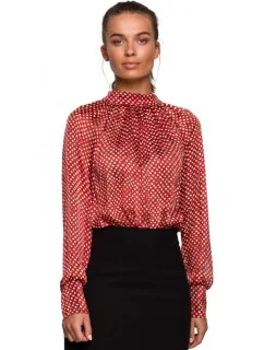 Šifonová halenka S235 model 2 Červená - Stylove