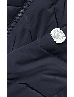Dámská zimní bunda s kapucí tmavě modrá (m-21308) Dámská zimní bunda s kapucí tmavě modrá (m-21308)