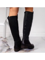 Kožené boty Rieker W Z9591-00 černá