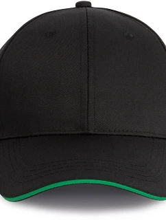 WK WKP 145 6 panelová kšiltovka 20.145W black/kelly green